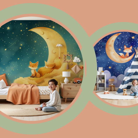 papier peint ciel étoilé déco chambre enfant