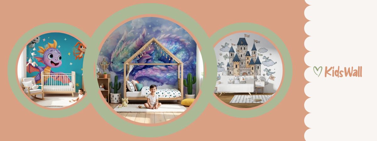 papier peint dragon pour enfants