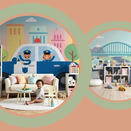 papier peint gendarme héros chambre enfant