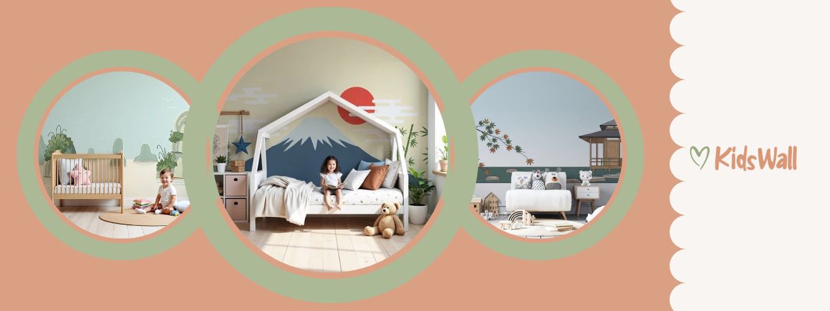 papier peint japandi chambre enfant