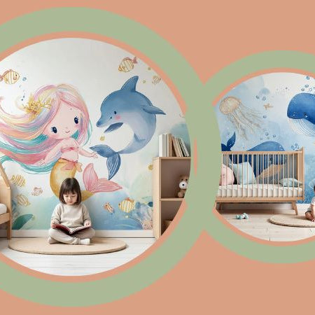 papier peint monde sous marin chambre enfant