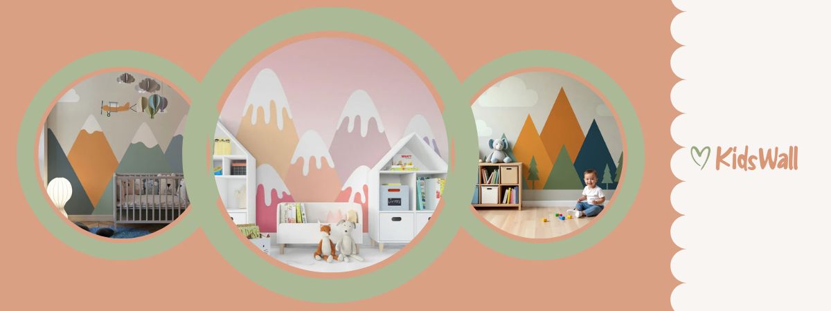 papier peint montagne design fluide et doux