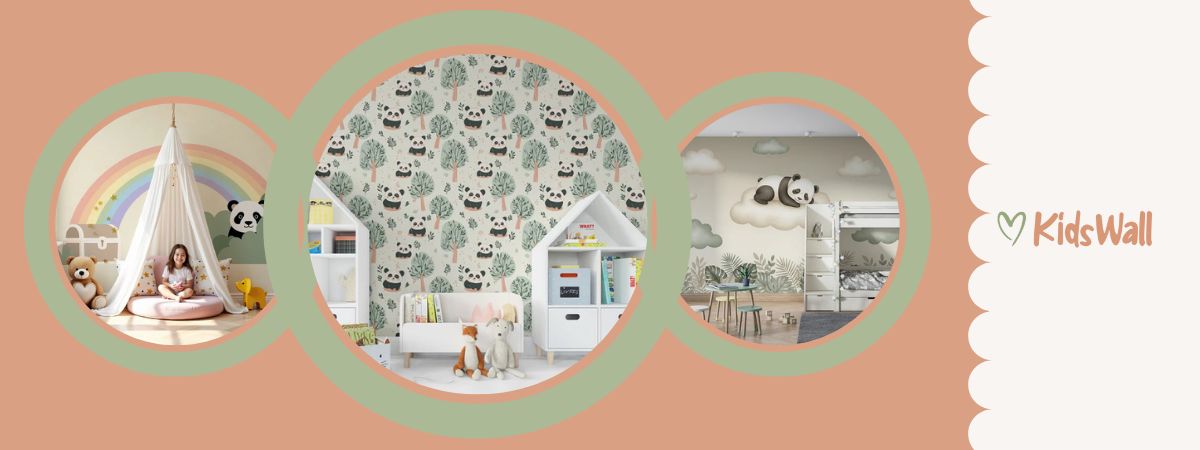 papier peint panda chambre enfant ou bébé