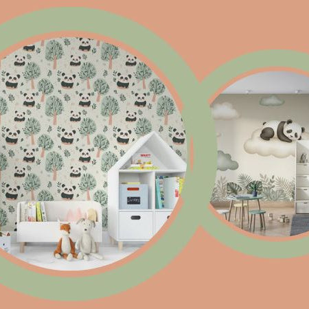 papier peint panda chambre enfant ou bébé