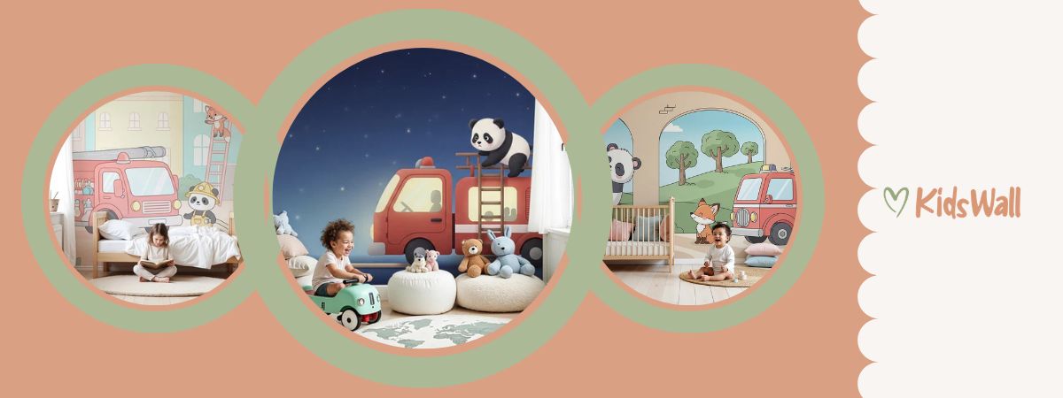 papier peint pompier pour enfants