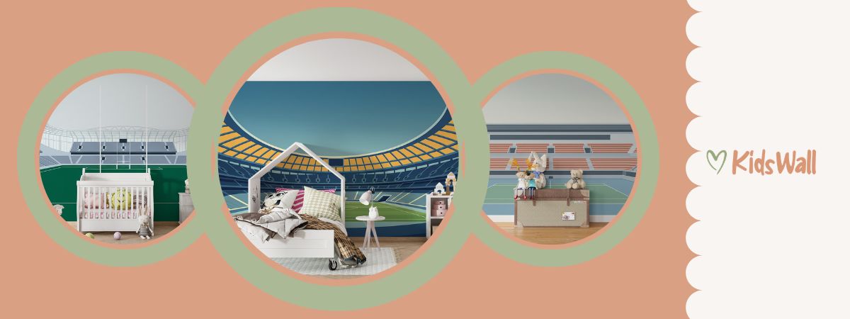 papier peint stade pour enfants