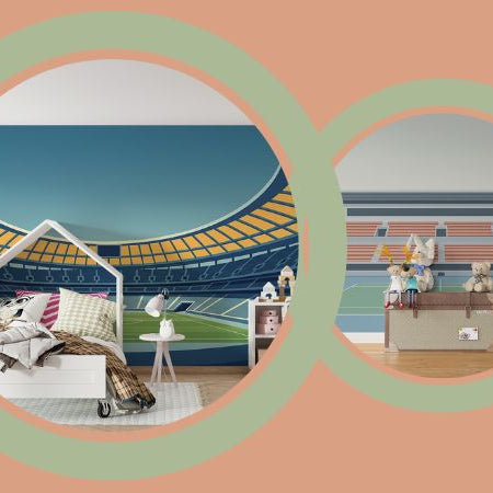 papier peint stade pour enfants