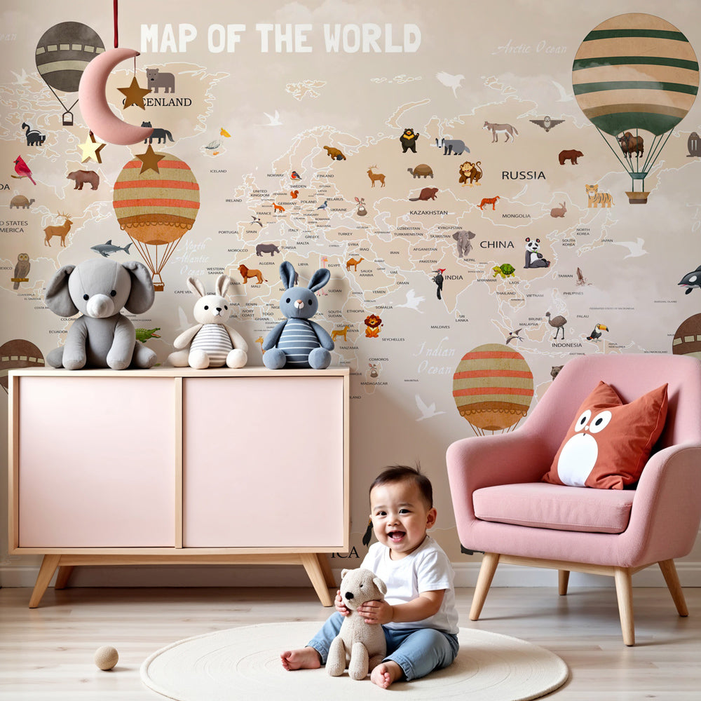 Papier peint carte du monde
