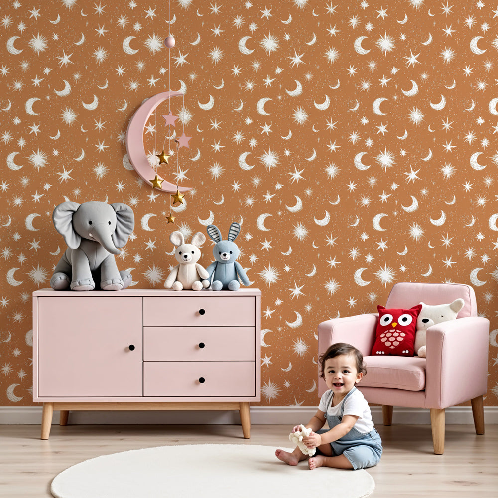 Papier peint terracotta