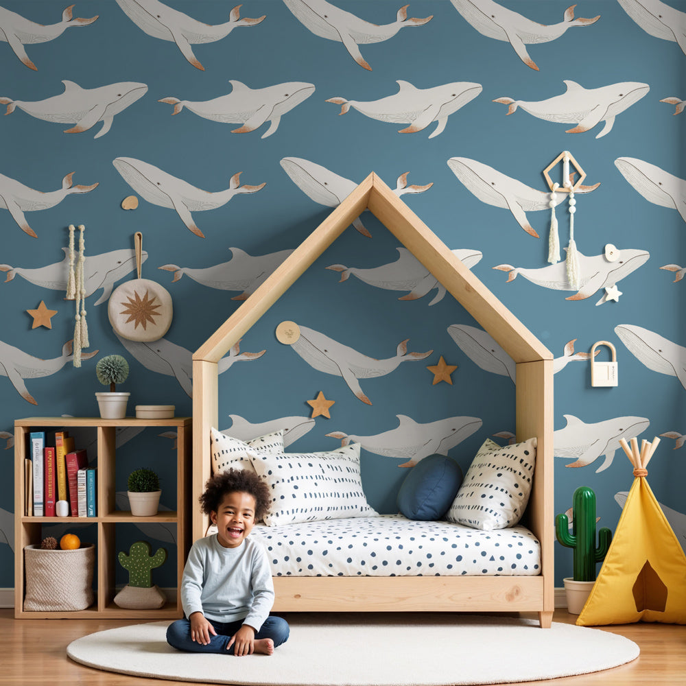 Papier peint baleine