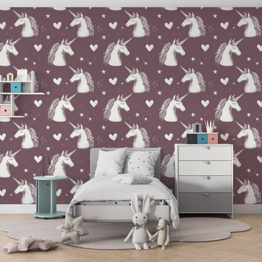Papier peint licorne