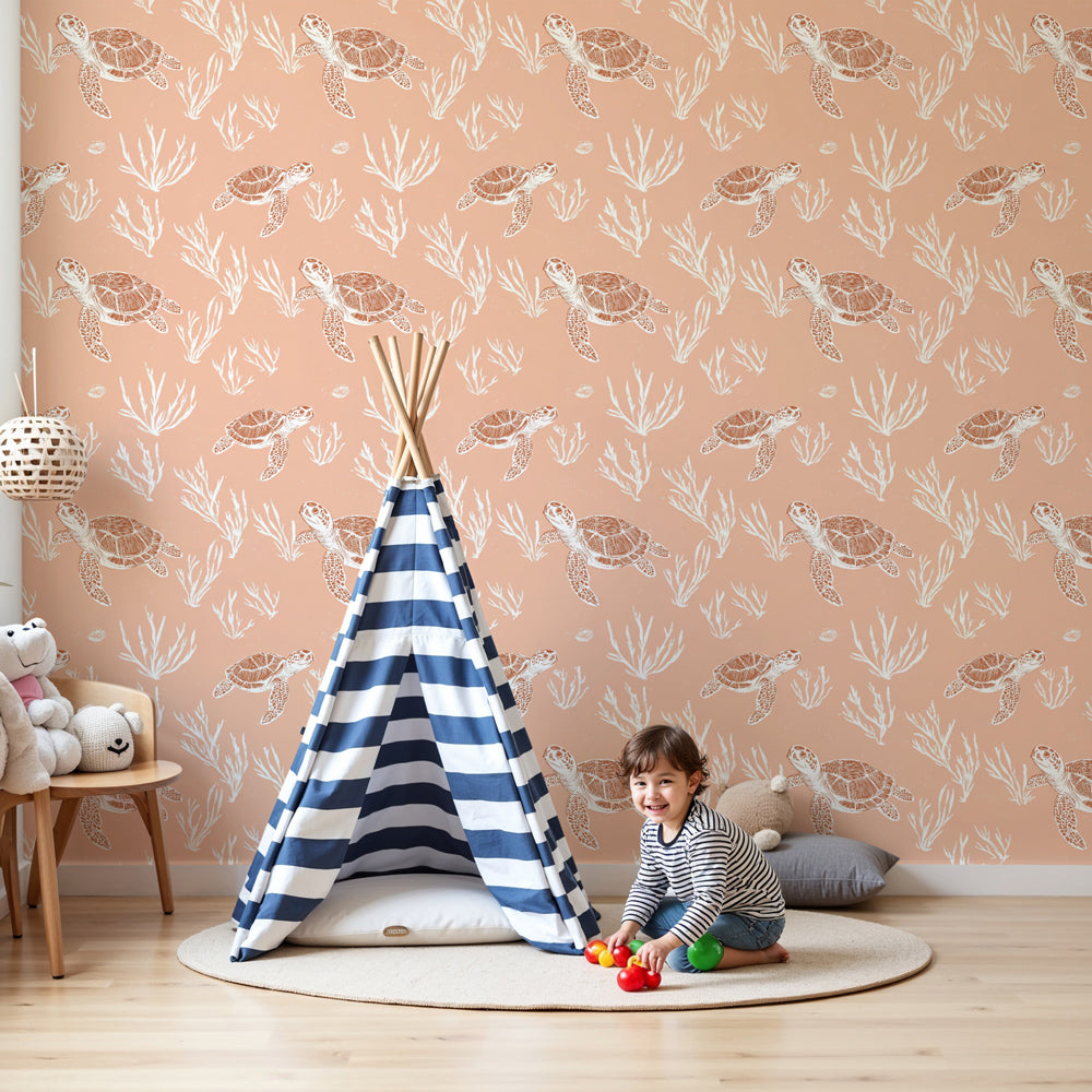 Papier peint corail