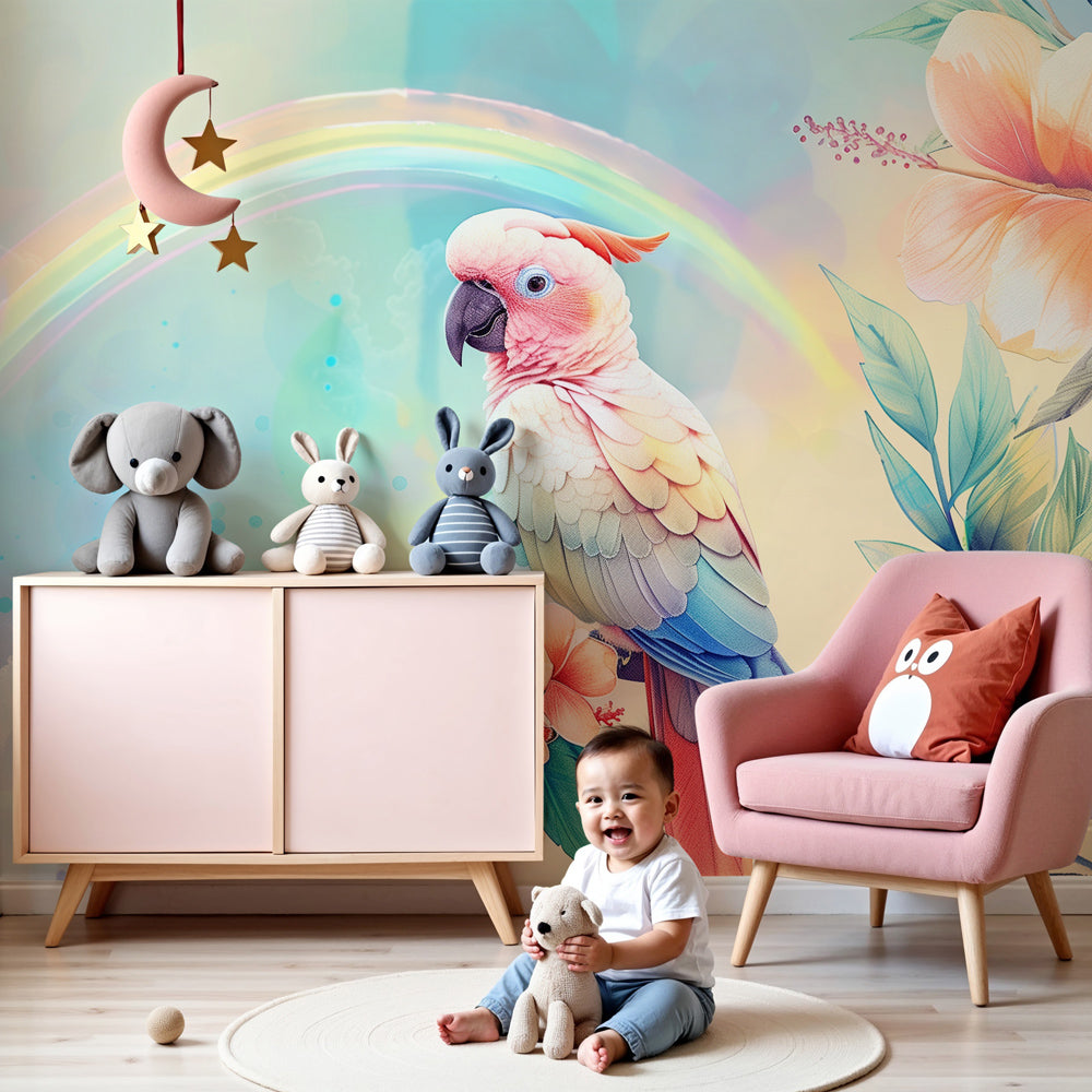 Papier peint perroquet