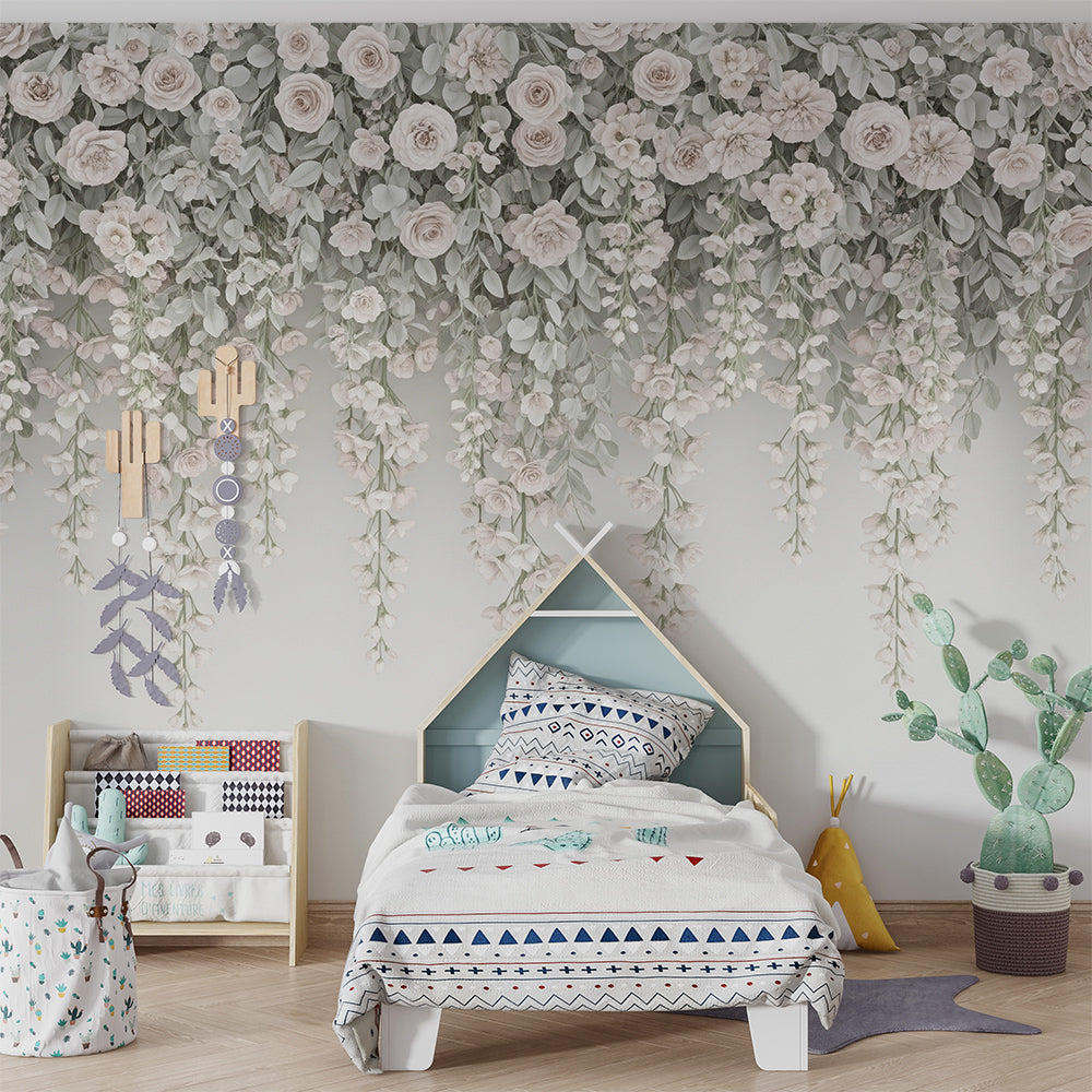 Papier peint feuillage tombant