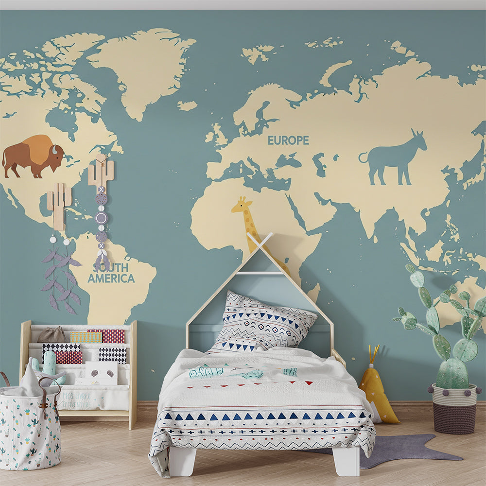 Papier peint globe terrestre