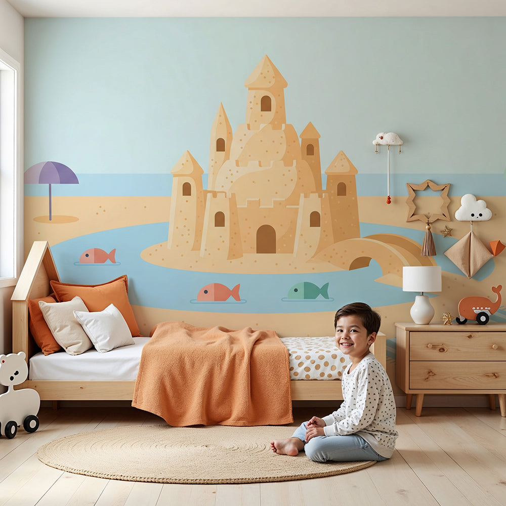 Papier peint château de sable
