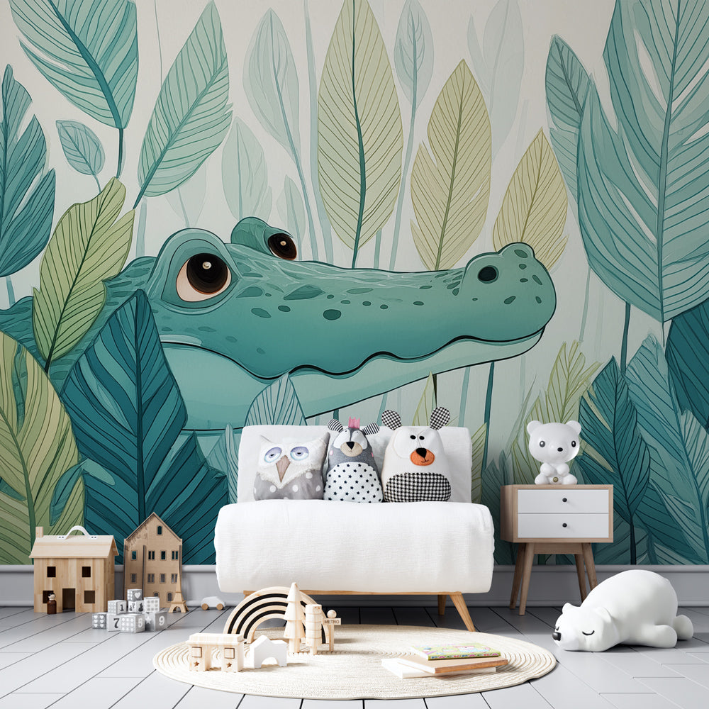 Papier peint crocodile