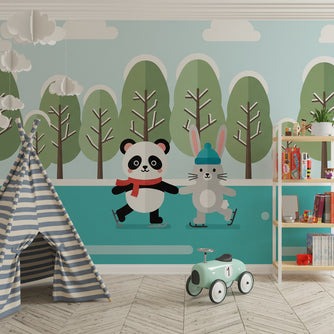 Papier peint patinoire
