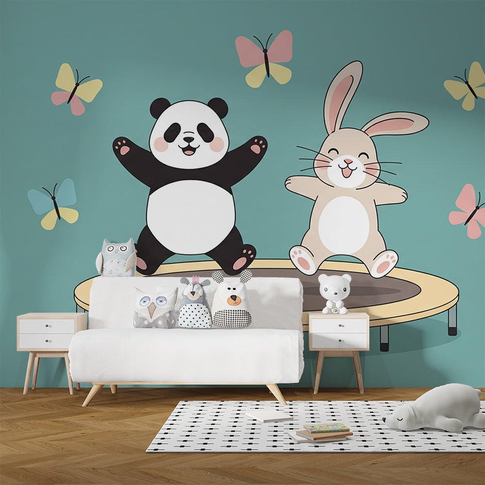 Papier peint trampoline
