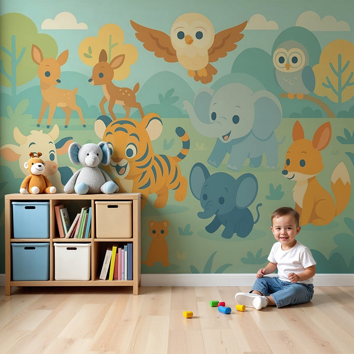 Barntapet | Glada skogs djur