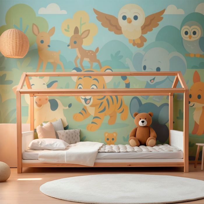 Barntapet | Glada skogs djur