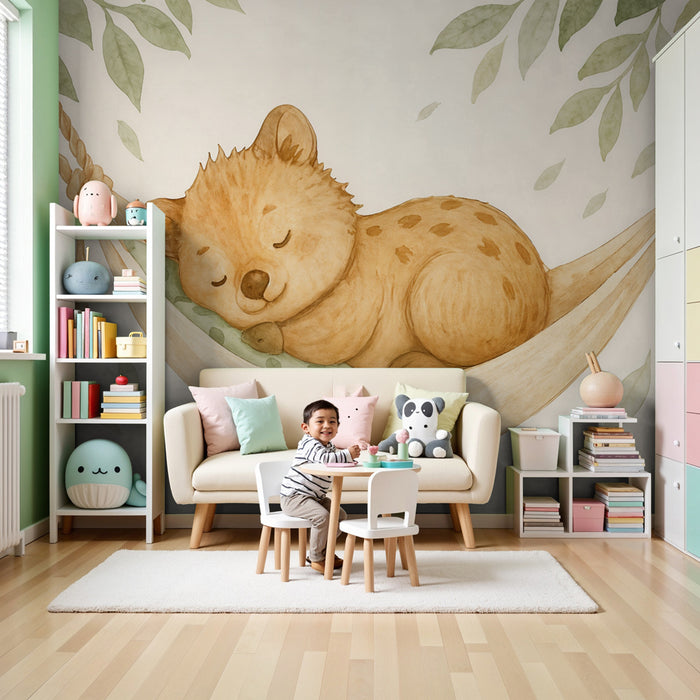 Papier peint ourson | Décoratinve pour chambre d'enfant