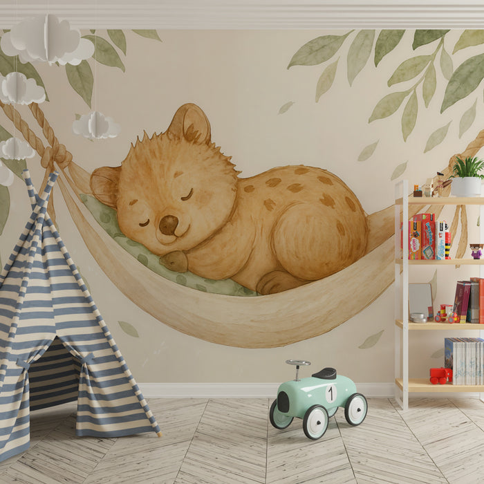 Papier peint ourson | Décoratinve pour chambre d'enfant