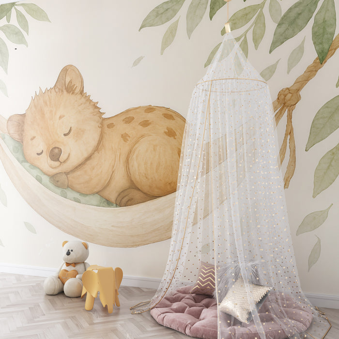 Papier peint ourson | Décoratinve pour chambre d'enfant