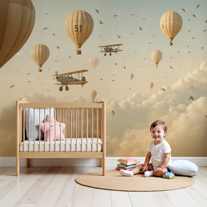 Papier peint montgolfières | Rêverie céleste