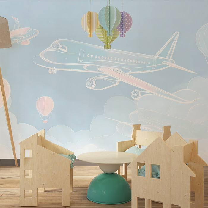 Papier peint vzdušný | Lietadlá a balóny vo vzduchu