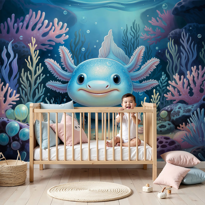 Børneværelse tapet | Farverige undervandsdyr og koraller