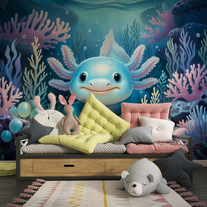 Børneværelse tapet | Farverige undervandsdyr og koraller