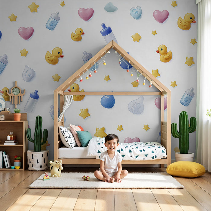Babyzimmer Tapete | Verspielte und bunte Muster