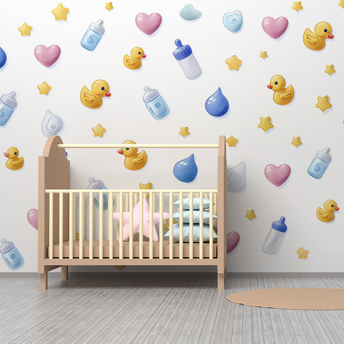 Babyzimmer Tapete | Verspielte und bunte Muster