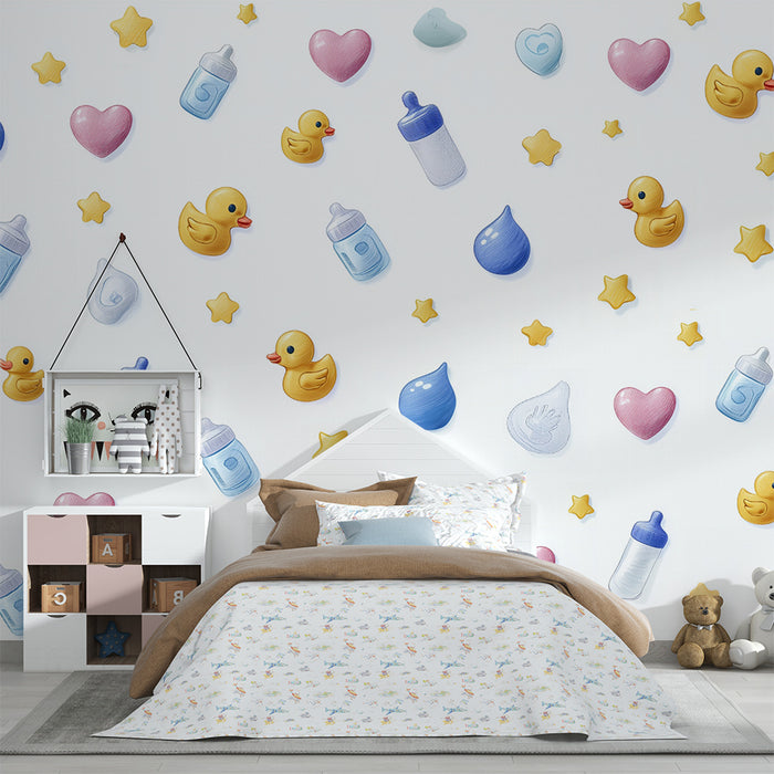 Babyzimmer Tapete | Verspielte und bunte Muster