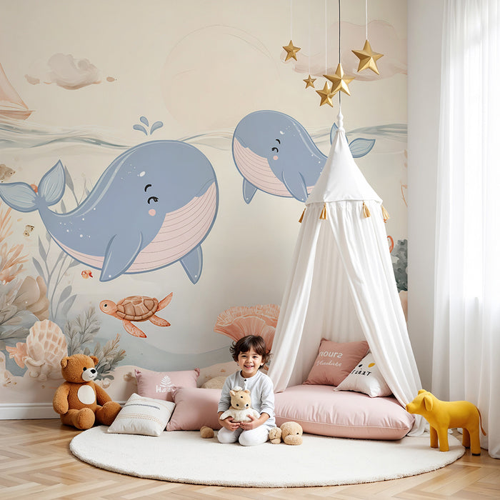 Barntapet | Valar och pastellkoraller