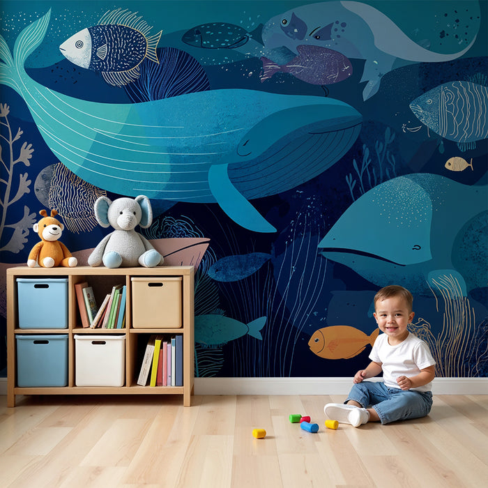 Paberitapeet ookean | Illustratsioon merestseenist