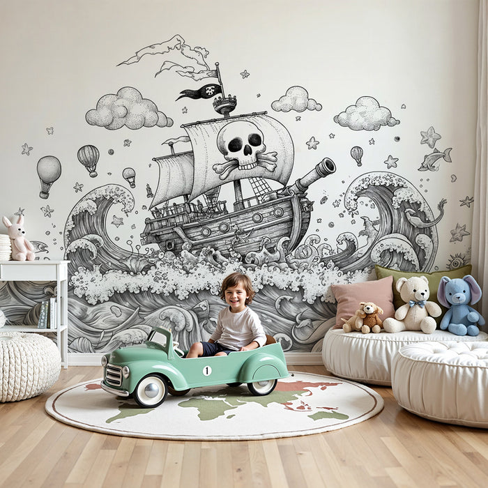 Dětská pokojová tapeta | Pirát a fantastický oceán