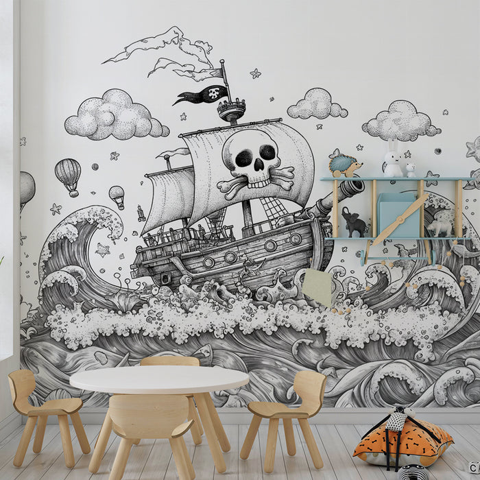 Dětská pokojová tapeta | Pirát a fantastický oceán