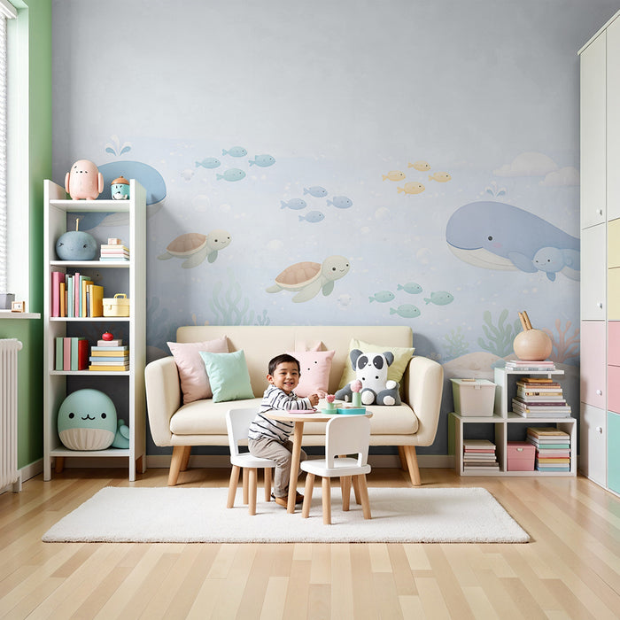 Barnrumspapper | Valar och havssköldpaddor