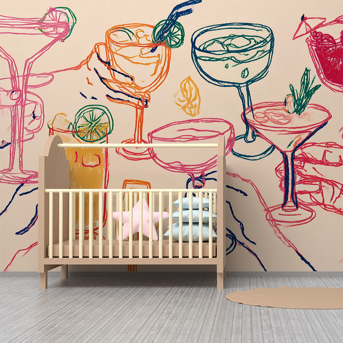 Papel de parede criança | Festas coloridas e coquetéis divertidos