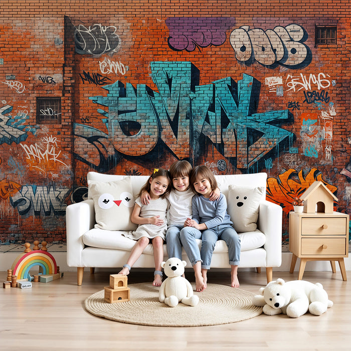 Graffiti behang | Levendige stedelijke kunst