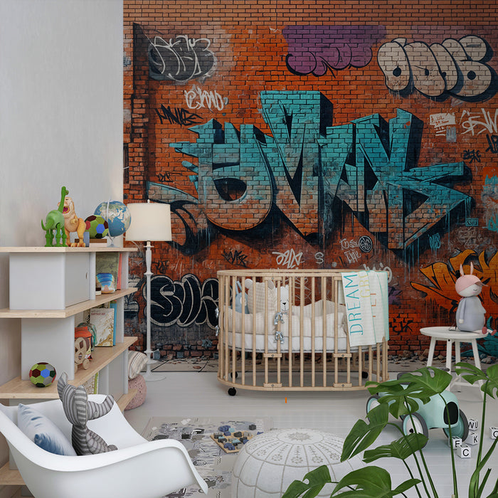 Graffiti behang | Levendige stedelijke kunst