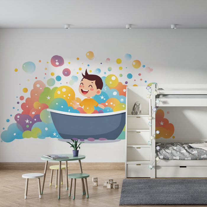 Dětská tapeta koupelna | Barevný a veselý design