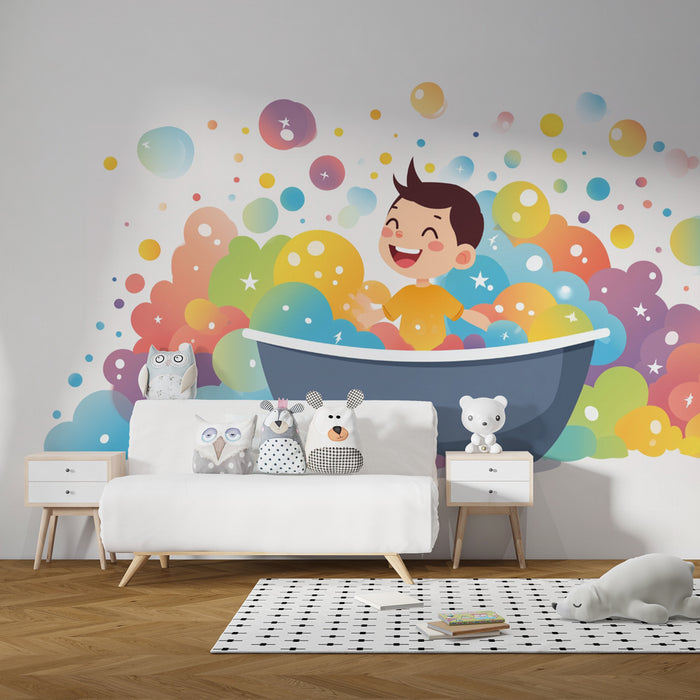 Dětská tapeta koupelna | Barevný a veselý design