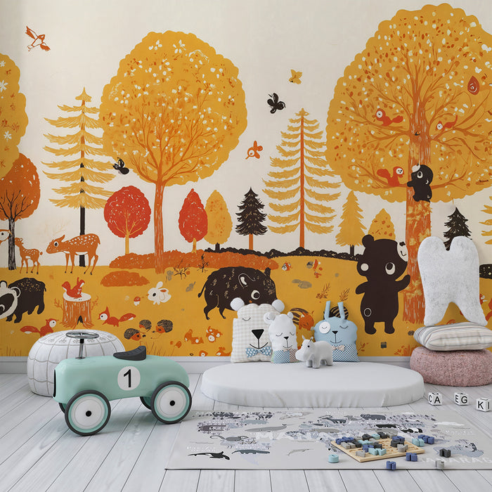 Tapeta s životinjama | Animirani jesenski krajolik