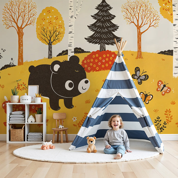 Tapeta lesní kouzlo | Barevná výzdoba pro děti