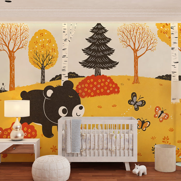 Tapeta lesní kouzlo | Barevná výzdoba pro děti