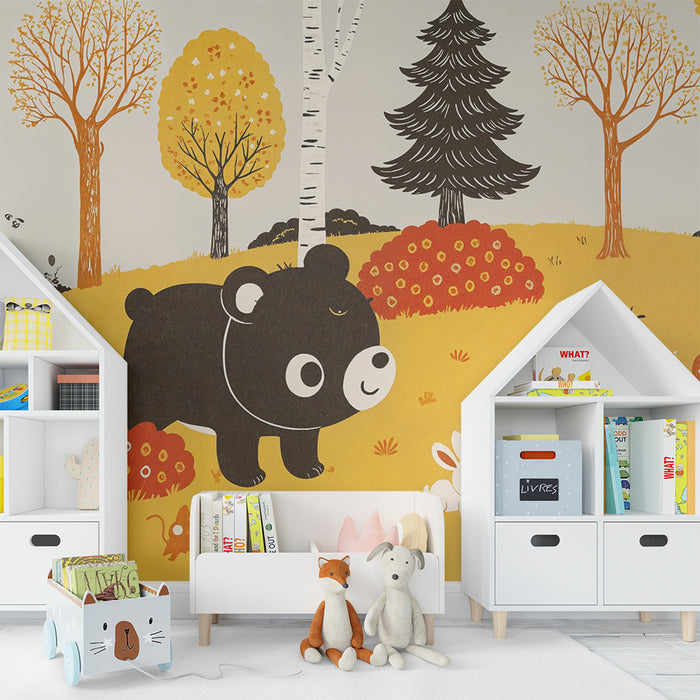 Tapeta lesní kouzlo | Barevná výzdoba pro děti