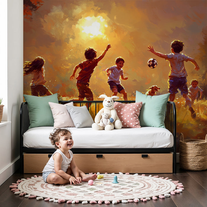 Papel pintado infantil | Juegos de verano al aire libre